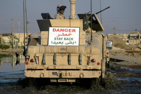 HMMWV Slogging in Sewage